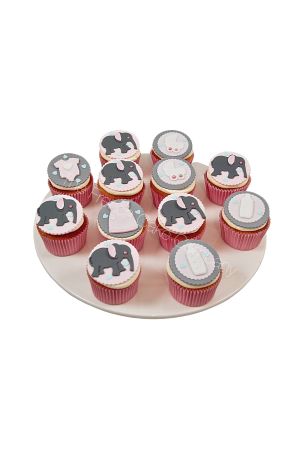 Cupcakes baby shower baptême fille