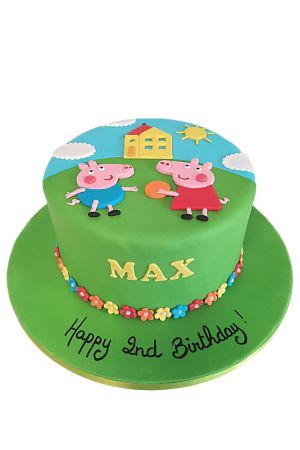 Gâteau décoré Peppa Pig