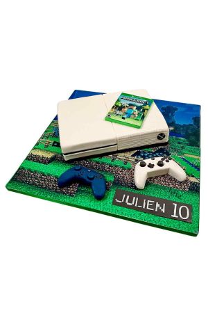 Gâteau anniversaire Xbox et Minecraft