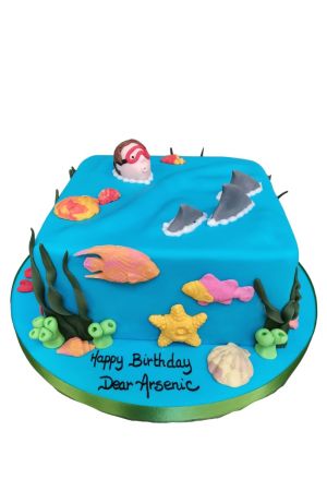 Gâteau plongée et requins