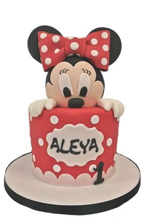 Gâteau décoré tête de Minnie