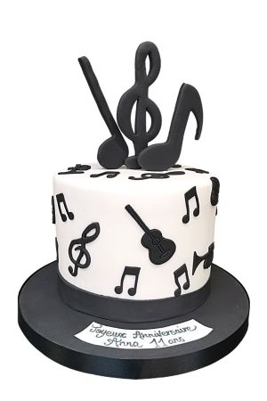 Gâteau notes de musique