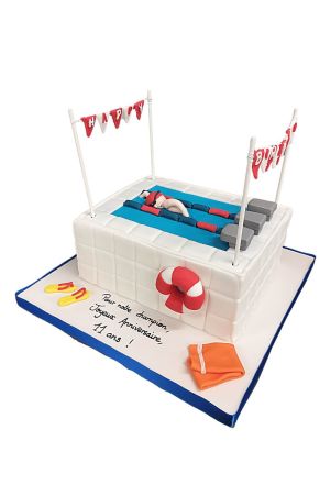 Gâteau piscine natation