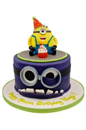 Gâteau anniversaire Minion diabolique