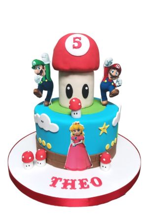 Gâteau Super Mario, Luigi et Peach