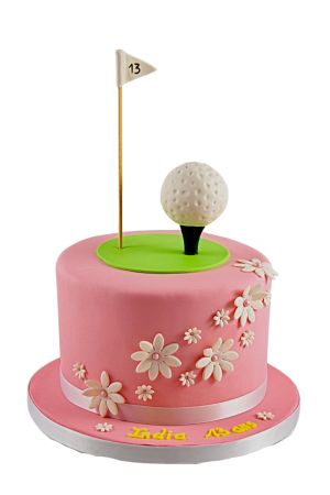 Gâteau décoré pour femme golfeuse