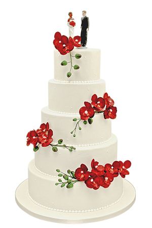 Gâteau de mariage orchidées