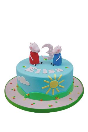 Gâteau Peppa pig et George