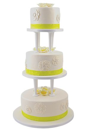 Gâteau à Colonnes et Fleurs