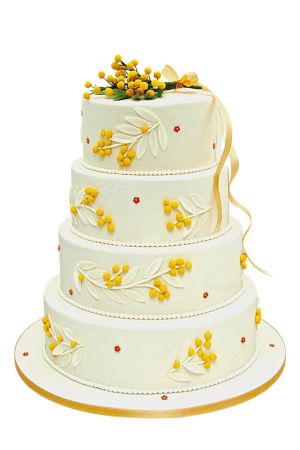 Gâteau mariage Provence et mimosa